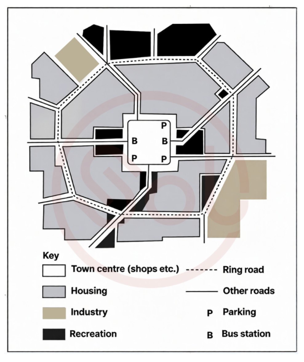 Đề IELTS Writing Task 1 Map: Bài mẫu IELTS Writing Task 1 Map: Kế hoạch xây dựng thị trấn mới (Proposed New Town)
